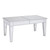 Homeroots Living Room 42" Silver Mirrored and Metal Rectangular Coffee Table, Silver Finish