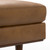 33" Brown Leather Cocktail Ottoman