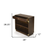 28" Dark Brown Two Tier Standard Bookcase With One Drawer