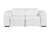77" White and Brown Italian Leather Power Reclining Loveseat With Storage