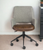 Gray Brown and Black Adjustable Swivel Fabric Rolling Office Chair