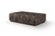 55" Brown Genuine Marble and Marble Pedestal Coffee Table