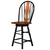 Sunset Trading Black Cherry Selections 24" Keyhole Windsor Barstool | Counter Height Stool | Antique Black with Cherry Accents