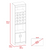 Dakota 2 Piece Living Room Set, Coffee Table + Bar Cabinet