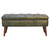 35" Brown Solid Wood Storage Bench With Cabinet