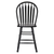 Sunset Trading Selections Arrowback Windsor 24" Barstool | Distressed Black Solid Wood Counter Height Stool | Set of 2