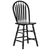 Sunset Trading Selections Arrowback Windsor 24" Barstool | Distressed Black Solid Wood Counter Height Stool | Set of 2