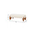 50" Ivory and Brown Fabric and Solid Wood Upholstered Bench