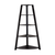 60" Black Wood Corner Bookcase