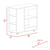 Nigella Kitchen Cart, Two Storage Shelves, Four Casters, Three Side Shelves