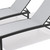 Set of Two Light Gray Aluminum Six Position Adjustable Outdoor Chaise Lounges