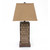 29" Brown Solid Wood Bedside Table Lamp With Brown Shade - 689805006761