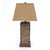 29" Brown Solid Wood Bedside Table Lamp With Brown Shade - 689805006761