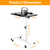 Rolling Laptop Table Portable Computer Desk Movable Table