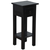 Sunset Trading Cottage Narrow Side End Table | Distressed Black Solid Wood | Fully Assembled Small Nightstand 