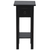 Sunset Trading Cottage Narrow Side End Table | Distressed Black Solid Wood | Fully Assembled Small Nightstand 