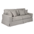 Sunset Trading Americana Replacement Slipcover Only for Box Cushion Track Arm Sofa | Performance Fabric Washable Water-Resistant Stain-Proof | Gray