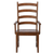 Sunset Trading Simply Brook Ladder Back Dining Chair with Arms | Set of 2 | Amish Brown Solid Wood