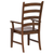 Sunset Trading Simply Brook Ladder Back Dining Chair with Arms | Set of 2 | Amish Brown Solid Wood