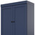 72" Navy Blue Solid Wood Four Door Two Drawer Pantry Or Storage Closet