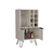 Aster Bar Cabinet White Washed Oak 23" Wide