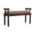 39" Beige and Brown Linen and Solid Wood Upholstered Bench
