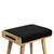 20" Brown Velvet Round Footstool