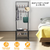 Metal Entryway Coat Shoe Rack Hall Tree