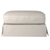 Sunset Trading Americana Box Cushion Slipcovered Ottoman | Light Gray 