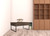 Set of Two Dark Brown and Black Wood Sled Furniture Set