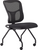 Set of Two Black Adjustable Mesh Rolling Office Chair