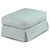 Sunset Trading Horizon Slipcovered Ottoman | Performance Fabric Washable Water-Resistant Stain-Proof | Ocean Blue