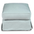 Sunset Trading Horizon Slipcovered Ottoman | Performance Fabric Washable Water-Resistant Stain-Proof | Ocean Blue