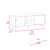 Tunez Tv Stand for TVs up to 43, Three Open Shelves, One Cabinet
