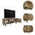 Tunez Tv Stand for TVs up to 43, Three Open Shelves, One Cabinet