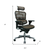 Black and Silver Adjustable Swivel Mesh Rolling Executive Office Chair
