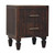 22" Mocha Solid Wood Round Two Drawer Nightstand
