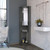 75" Gray Wood Corner Bar Cabinet With Two Doors