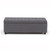 48" Dark Brown and Slate Gray Upholstery Storage Ottoman