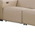 Two Piece Beige Genuine Leather Five Person Seating Set