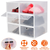 6Pcs Collapsible Shoe Box Stackable Shoe 
