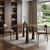 45" Walnut Wood Round Top Dining Table