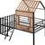 Black Four Poster Solid and Manufactured Wood And Metal Twin Loft Bed