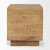 24" Brown Solid Wood Square Block End Table