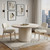 48" Natural Solid Wood Pedestal Base Round Top Dining Table