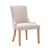 Fabric Dining Chairs Leisure Padded Chairs with Rubber Wood Legs