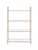 16" X 37" X 60" White High Gloss Gold Metal Wood Bookshelf