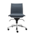 Blue and Silver Adjustable Swivel Faux Leather Rolling Conference Office Chair