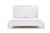 White Tufted Faux Leather Upholstered Queen Bed Frame