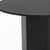 52" Black Solid Wood Pedestal Base Round Top Dining Table